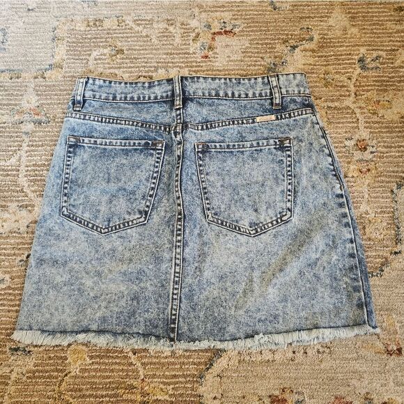 Kancan Jean Skirt, Sz M With Flat Waist 15" And Total Length 16". Like New - Picture 1 of 6